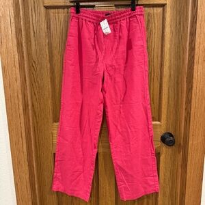 J.Crew Pink Linen Blend Pull-On Pants Size 4